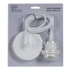 PORTALÁMPARAS BLANCO METAL / ACRÍLICO PORTALÁMPARAS BLANCO METAL / ACRÍLICO