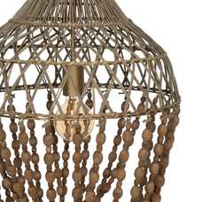 LÁMPARA TECHO CUENTAS NATURAL 42,50 X 42,50 X 76 CM LÁMPARA TECHO CUENTAS NATURAL 42,50 X 42,50 X 76 CM