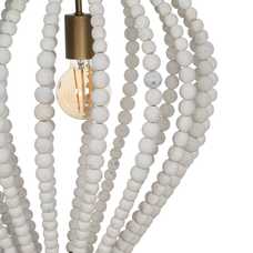 LÁMPARA TECHO CUENTAS BLANCO ROZADO 43 X 43 X 48 CM LÁMPARA TECHO CUENTAS BLANCO ROZADO 43 X 43 X 48 CM