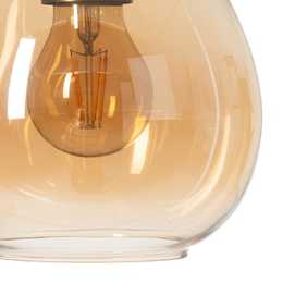 LÁMPARA TECHO CARAMELO METAL-CRISTAL 16 X 16 X 34 CM