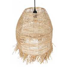 LÁMPARA TECHO FIBRA NATURAL ILUMINACIÓN 43 X 43 X 49 CM LÁMPARA TECHO FIBRA NATURAL ILUMINACIÓN 43 X 43 X 49 CM