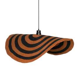 LAMPARA TECHO NARANJA-NEGRO 94 X 94 X 7 CM