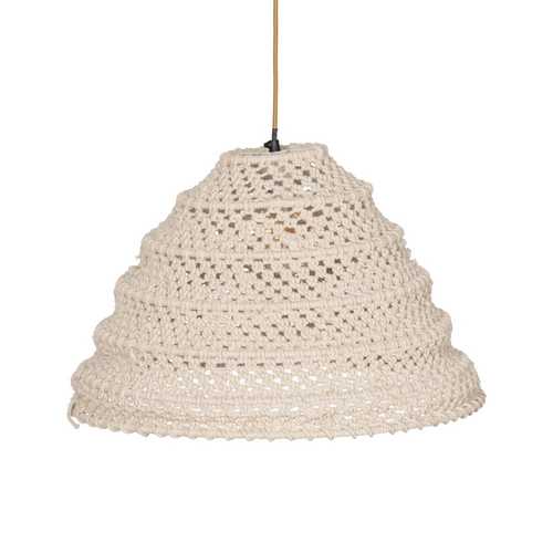 LAMPARA TECHO BLANCO ALGODÓN ILUMINACIÓN 50 X 50 X 30 CM