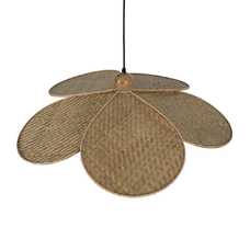 LÁMPARA TECHO FIBRA NATURAL ILUMINACIÓN 82 X 82 X 28 CM LÁMPARA TECHO FIBRA NATURAL ILUMINACIÓN 82 X 82 X 28 CM