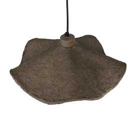 LÁMPARA TECHO GRIS PAPEL MACHÉ 44 X 44 X 18 CM