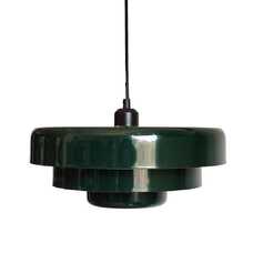 LÁMPARA TECHO VERDE METAL-CRISTAL 35 X 35 X 16 CM LÁMPARA TECHO VERDE METAL-CRISTAL 35 X 35 X 16 CM