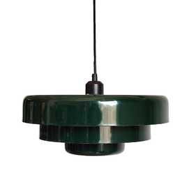 LÁMPARA TECHO VERDE METAL-CRISTAL 35 X 35 X 16 CM