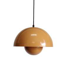 LÁMPARA TECHO NARANJA METAL 30 X 30 X 22 CM LÁMPARA TECHO NARANJA METAL 30 X 30 X 22 CM