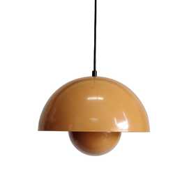 LÁMPARA TECHO NARANJA METAL 30 X 30 X 22 CM