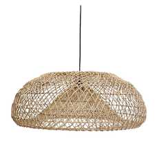LÁMPARA TECHO NATURAL CUERDA DE PAPEL 81 X 81 X 32 CM