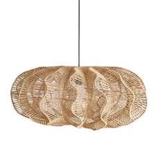 LÁMPARA TECHO NATURAL CUERDA DE PAPEL 89 X 70,50 X 37,50 CM