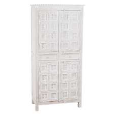 ARMARIO BLANCO MADERA DE MANGO 93 X 45 X 192 CM