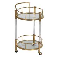 CAMARERA DORADO METAL SALÓN 50 X 50 X 82 CM