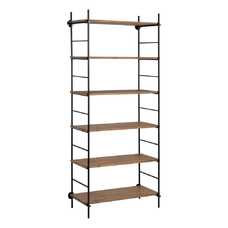 ESTANTERÍA NATURAL-NEGRO MADERA-METAL 94 X 44 X 220 CM