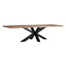 MESA COMEDOR NATURAL-NEGRO 300 X 94 X 78 CM