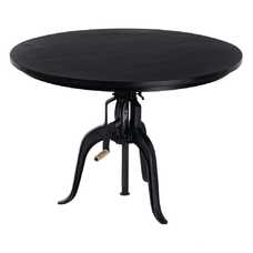 MESA COMEDOR NEGRO MADERA-HIERRO SALÓN 110 X 110 X 78 CM MESA COMEDOR NEGRO MADERA-HIERRO SALÓN 110 X 110 X 78 CM