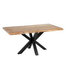 MESA COMEDOR NATURAL-NEGRO 160 X 90 X 76 CM