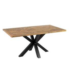 MESA COMEDOR NATURAL-NEGRO 160 X 90 X 76 CM