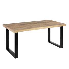 MESA COMEDOR NATURAL-NEGRO 160 X 80 X 76 CM