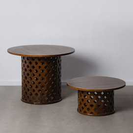 MESA COMEDOR NATURAL 100 X 100 X 76 CM