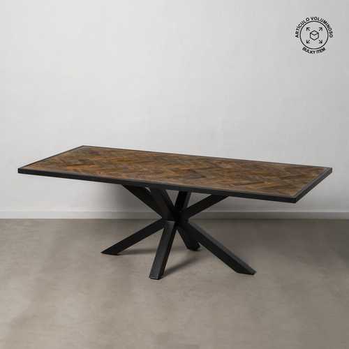 MESA COMEDOR NATURAL-NEGRO 220 X 100 X 76 CM