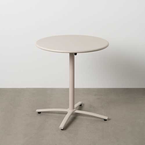 MESA AUXILIAR PLEGABLE TAUPE ACERO 70 X 70 X 72 CM