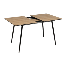 MESA EXTENSIBLE NATURAL DM-METAL SALÓN 120 X 80 X 75 CM