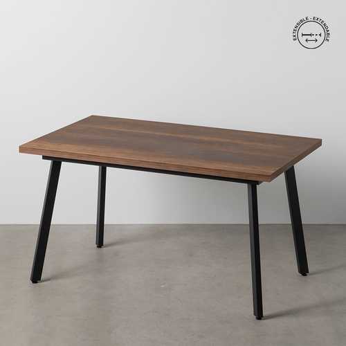 MESA EXTENSIBLE MARRÓN METAL-MADERA PAX 138 X 85 X 76 CM