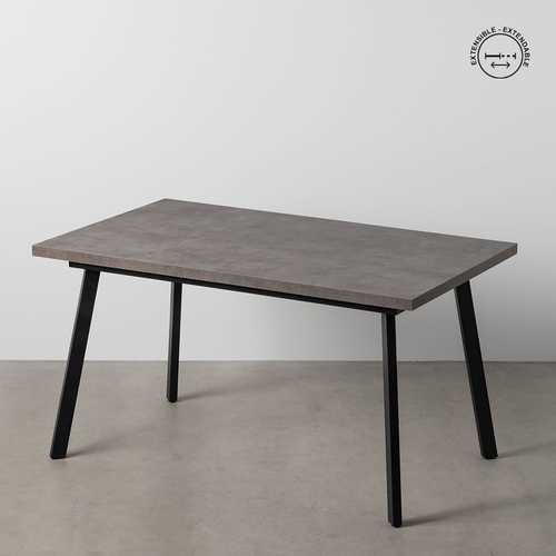 MESA EXTENSIBLE GRIS METAL-MADERA PAX 138 X 85 X 76 CM