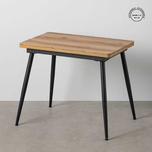MESA EXTENSIBLE NATURAL METAL-MADERA PAX 90 X 60 X 75 CM