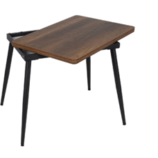 MESA EXTENSIBLE MARRÓN METAL-MADERA PAX 90 X 60 X 75 CM MESA EXTENSIBLE MARRÓN METAL-MADERA PAX 90 X 60 X 75 CM