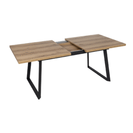 MESA EXTENSIBLE NATURAL METAL-MADERA PAX 170 X 90 X 75 CM