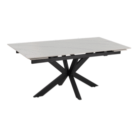 MESA EXTENSIBLE BLANCO-NEGRO 170 X 90 X 76 CM
