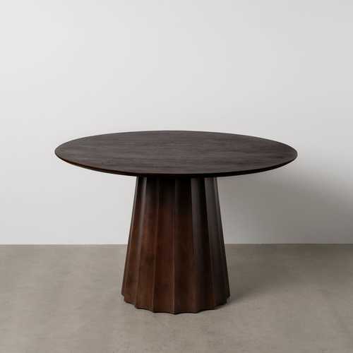 MESA COMEDOR MARRÓN MADERA DE MANGO 120 X 120 X 76 CM