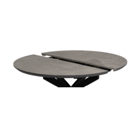 MESA EXTENSIBLE GRIS-NEGRO DM-METAL 120 X 120 X 76 CM