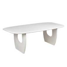 MESA COMEDOR BLANCO ROZADO 220 X 110 X 76 CM