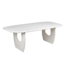 MESA COMEDOR BLANCO ROZADO 220 X 110 X 76 CM