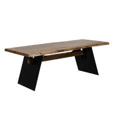 MESA COMEDOR MADERA-METAL SALÓN 220 X 100 X 77 CM