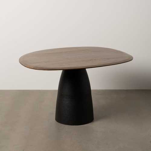 MESA COMEDOR MARRÓN MADERA-HIERRO SALÓN 130 X 115 X 76 CM