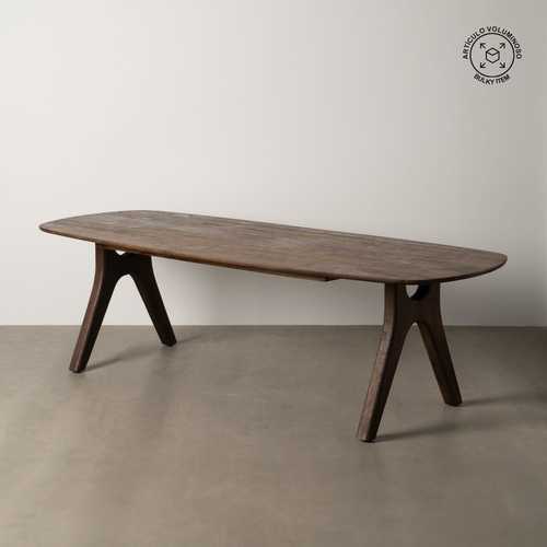 MESA COMEDOR MARRÓN MADERA DE MANGO 260 X 100 X 76 CM