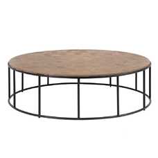 MESA CENTRO NATURAL DM-METAL SALÓN 120 X 120 X 35 CM MESA CENTRO NATURAL DM-METAL SALÓN 120 X 120 X 35 CM