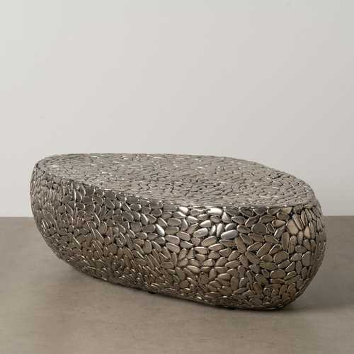 MESA CENTRO NEGRO HIERRO SALÓN 123 X 69 X 41 CM