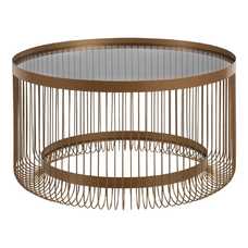 MESA CENTRO ORO CRISTAL/METAL SALÓN 81 X 81 X 45,50 CM MESA CENTRO ORO CRISTAL/METAL SALÓN 81 X 81 X 45,50 CM