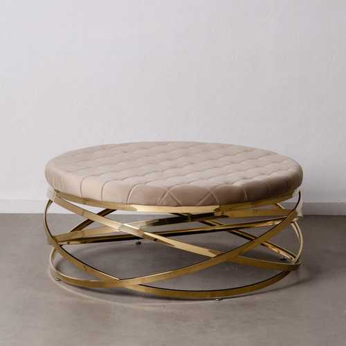 MESA CENTRO TAUPE SALÓN 110 X 110 X 43 CM