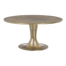 MESA CENTRO ORO VIEJO ALUMINIO SALÓN 90 X 90 X 45 CM MESA CENTRO ORO VIEJO ALUMINIO SALÓN 90 X 90 X 45 CM