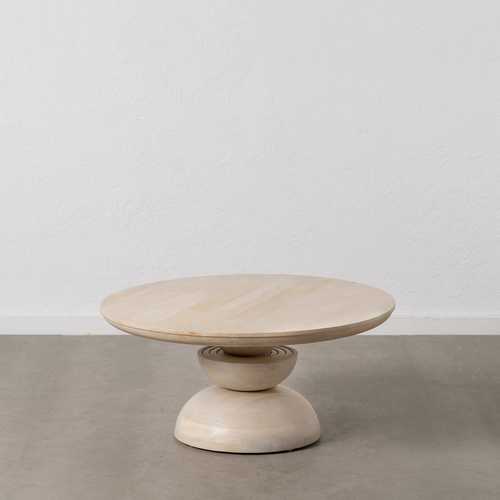 MESA CENTRO BLANCO MADERA DE MANGO SALÓN 90 X 90 X 40 CM