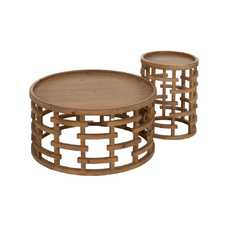 MESA CENTRO NATURAL DM-MADERA 80 X 80 X 36 CM MESA CENTRO NATURAL DM-MADERA 80 X 80 X 36 CM