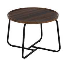 MESA CENTRO MARRÓN DM-METAL SALÓN 60 X 60 X 45 CM