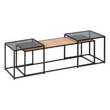 S/3 MESA CENTRO NATURAL-NEGRO 97,50 X 34 X 35 CM