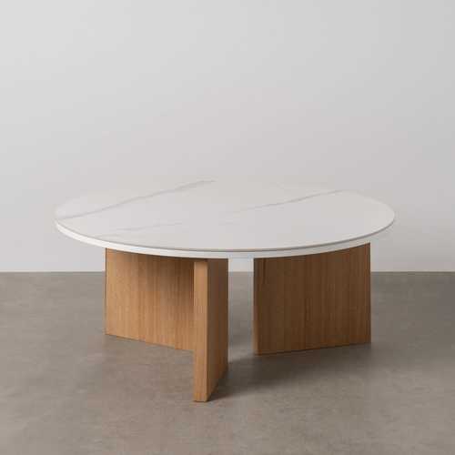 MESA CENTRO BLANCO-NATURAL 80 X 80 X 35 CM